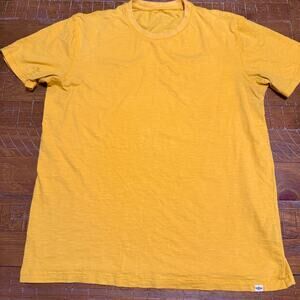 Eight Bells Size L Golden Yellow Slub Knit Crewneck T-Shirt Classic Tee